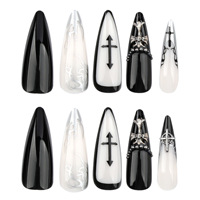 Boîte d'emballage de luxe réutilisable et faite à la main pour les ongles Vente en gros Extra Long Court Meilleur acrylique pour les ongles par pression