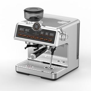 <span class=keywords><strong>Machine</strong></span> à café expresso HY avec réservoir d'eau numérique, cafetière multifonctionnelle, double chaudière personnalisée avec moulin intégré - Product Image 5