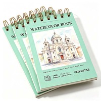 Carnet de coloriage personnalisé OEM en aquarelle, fleurs et animaux, papier coton texturé 300 g/m², reliure spirale, impression