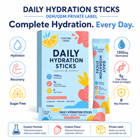 Bâtonnets d'hydratation quotidiens sans sucre, mélange de boissons électrolytiques, protéines, collagène, hydratation, santé de la peau, OEM, ODM, marque privée