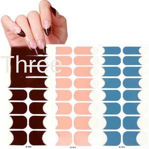 Autocollants pour ongles <span class=keywords><strong>français</strong></span> tendance, imperméables, couleur unie, paillettes, <span class=keywords><strong>film</strong></span> 3D, autocollants pour nail art, vente en gros - Product Image 4