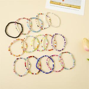 <b>Beaded</b> <b>Bracelet</b> Glass Seed Beads Multicolor Bohemian Style Handmade Unisex Jewelry - Product Image 1