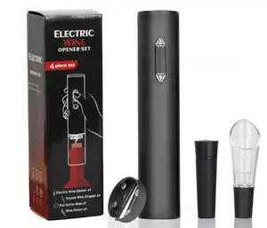 Neu einführung Produkt Batterie Automatische Weinflasche Korkenzieher Kit Elektrischer Wein öffner Geschenkset