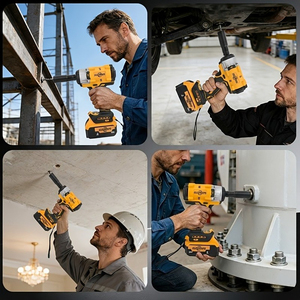 <span class=keywords><strong>Kit</strong></span> Combinado de Taladro de Impacto y Llave de Impacto Inalámbricos con Motor sin Escobillas ELECMAPS, Aleación de Aluminio OEM para Batería de <span class=keywords><strong>20V</strong></span>, Juego de Herramientas Ligeras - Product Image 6