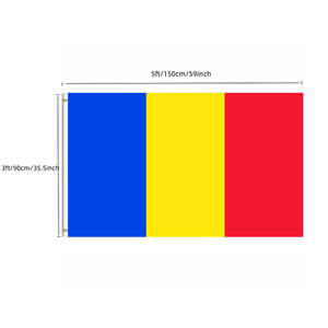 Banderas NACIONALES <span class=keywords><strong>DE</strong></span> Rumania <span class=keywords><strong>de</strong></span> 3x5 pies <span class=keywords><strong>de</strong></span> diferentes países impermeable país azul amarillo rojo <span class=keywords><strong>bandera</strong></span> ROU RO <span class=keywords><strong>rumano</strong></span> - Product Image 1