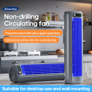 Vertical Air Cooling Desktop <b>Fan</b> 2000mAh Portable Personal Tower 3 Speeds Household Quiet Wall Non Drilling Cooler Gift Home Qui - Product Image 4