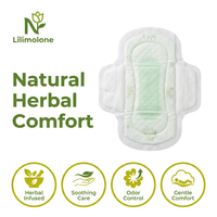 Serviettes hygiéniques respirantes en coton biologique premium infusées aux herbes, avec ailettes anti-fuites, super absorbantes pour usage diurne et contrôle des odeurs