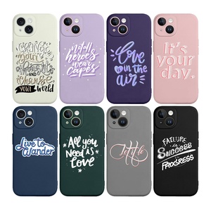 En stock, <span class=keywords><strong>coque</strong></span> de téléphone en silicone liquide souple, design personnalisé OEM, pour <span class=keywords><strong>iPhone</strong></span> 15 14 Plus 13 Pro, téléphones mobiles - Product Image 1