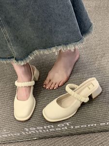 Chaussures de mariée en cuir souple de qualité supérieure, mocassins à enfiler antidérapants et désodorisants, tendance mode été-automne 2026, style Mary Jane français - Product Image 2