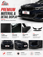Lèvre avant en fibre de carbone véritable style ADR pour BMW Série 3 G20 330i M340i G21 Touring 2019-2022 Kit séparateur de pare-chocs pré-LCI