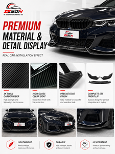 Labbro Anteriore in Vera Fibra di Carbonio Stile ADR per <span class=keywords><strong>BMW</strong></span> <span class=keywords><strong>Serie</strong></span> <span class=keywords><strong>3</strong></span> <span class=keywords><strong>G20</strong></span> 330i M340i G21 Touring 2019-2022 Pre LCI Kit Splitter Paraurti - Product Image 5