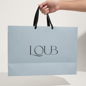 Sacola de Papel de Luxo com Logo em Folha de Ouro Personalizada para Cosméticos e Perfumes, Embalagem para Presentes de Perucas - Product Image 3