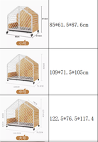 USMILEPET Villa Minimaliste pour Chat avec Roues, Cage Mobile pour Chat, Design Simple, Robuste, Facile à Déplacer, Cage pour Chat Intérieure, Gain de Place