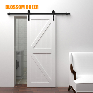 Système de rail de porte coulissante moderne, quincaillerie à roulettes durable, bois massif et plastique pour intérieur, chambre à coucher, salle de bain, hôtel, cuisine - Product Image 2