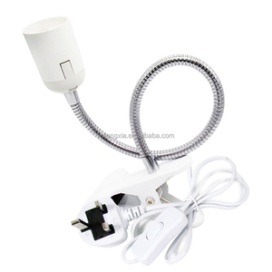 Linh Hoạt Nhôm Dây Cổ Clip Bóng Đèn Chủ E27 Cơ Sở Ánh Sáng Ổ Cắm Với On/Off Chuyển Cắm Có Thể Điều Chỉnh Ánh Sáng Đứng Kẹp Đèn - Product Image 3