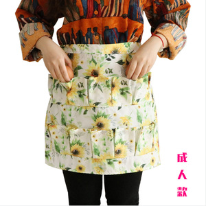 New Fashion Linen Bib <b>Kitchen</b> <b>Apron</b> Multi-Pocket Design for Men and Women Sense of Literary Style - Product Image 3