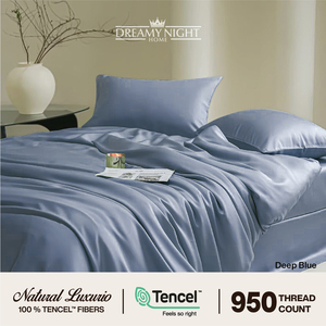 Tự nhiên luxurio 950tc Lyocell bedding Set siêu đơn | 4-mảnh mềm bền được trang bị tấm sang trọng khách sạn Khăn trải giường thoải mái - Product Image 6