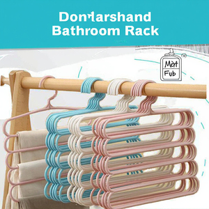 5 Tier Eco-Friendly Space Saving <strong>Multi</strong> Functional Plastic Pants Rack Trouser <strong>Hanger</strong> for Kitchen &amp; Living Room - Product Image 3