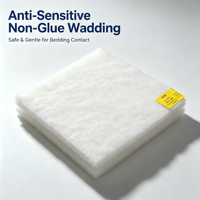 Ouate non tissée fonctionnelle anti-sensible en fibres de polyester creuses conjuguées sans colle pour le rembourrage de matelas, de canapés et de coussins