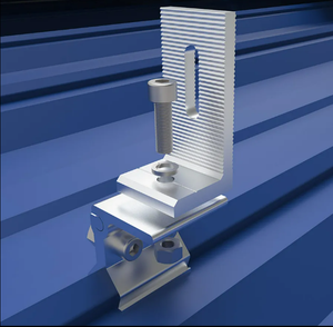 Nhôm mô-đun năng lượng mặt trời gắn hỗ trợ sửa chữa Kệ bảng điều khiển năng lượng mặt trời đường may kẹp <span class=keywords><strong>PV</strong></span> gắn mái đứng đường may kẹp - Product Image 5