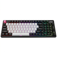 Teclados Mecánicos de Alto Rendimiento de 98 Teclas con Montaje Gasket, Intercambiables en Caliente, 3 Modos Inalámbricos, Retroiluminación RGB para PC