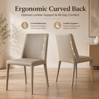 Chaise de salle à manger Parsons beige rembourrée avec assise capitonnée et pieds effilés, chaise d'appoint moderne pour cuisine, maison et restaurant