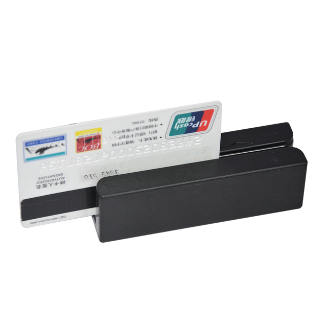 Small ASCII USB/RS232C/PS/2 MSR Magnetic Swipe Credit Card Reader HCC750U-06