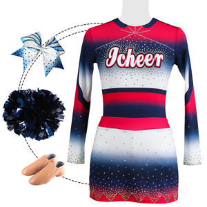 2023 allegria danza nuova tendenza Top Top Cheerleading uniformi Cheerleading personalizzate per ragazze giovani Cheerleader uniforme - Product Image 1