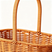 Ensemble de paniers ovales en PP imitation rotin tressé à la main avec poignée, panier de rangement pour bonbons, fleurs, cadeaux, décoration de la maison pour les fêtes
