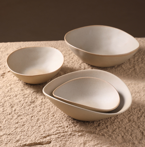 Bols à salade en céramique faits à la main rustiques assiettes profondes irrégulières bol de poterie à Dessert Vintage bols de service <span class=keywords><strong>vaisselle</strong></span> alimentaire occidentale - Product Image 2