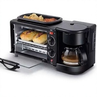 Four miniature multifonctionnel et appareil à petit-déjeuner 3-en-1, pratique pour la cuisine quotidienne à la maison