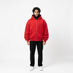 Sweat à capuche cagoule ninja pour homme, style streetwear vintage, 100% coton, entièrement zippé, à épaules tombantes, personnalisé OEM, impression sérigraphique, hiver - Product Image 1