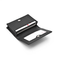 Dompet Pria Kulit Asli Buatan Tangan Berkualitas Tinggi, Model Clutch Mini, Logo Embos, Resleting Pendek, Trendi Terbaru