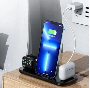 Soporte de cargador inalámbrico 3 en 1 plegable de la mejor Promoción del año 2024, almohadilla de carga rápida inalámbrica para iPhone,<span class=keywords><strong>Airpods</strong></span> e iWatch - Product Image 6