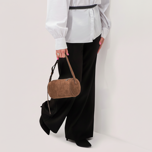 Single Shoulder <b>Crossbody</b> Baghigh-end Cylindrical <b>Women's</b> Leather <b>Large</b> Capacity vintage Style <b>Women's</b> <b>Bag</b> LCYB-0075 - Product Image 1