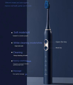Newly Designed Multi Speed Regulation USB Charging IPX 7 Waterproof Blue <b>Light</b> Whitening Sonic Electric Toothbrush - Product Image 4