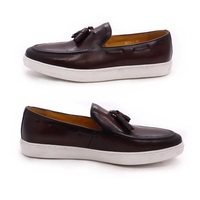 Nouvelles Chaussures Décontractées en Cuir pour Hommes, Style Marche Lente, Blanches, à Talon Bas, Confortables et Faites à la Main