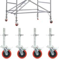 Roue pivotante industrielle super robuste de 8 pouces en acier/fer forgé avec revêtement en nylon et polyuréthane, capacité de charge de 5000 lb, pour expédition industrielle