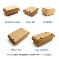 SenAng Vente en gros de boîtes à hamburgers personnalisées imprimées en papier kraft, emballage alimentaire à emporter, boîte à lunch