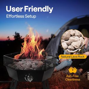 High Quality Stainless Steel Propane Gas <strong>Fire</strong> <strong>Pit</strong> with 58000BTU Power for Outdoor <strong>Camping</strong> - Product Image 4