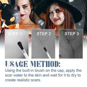 EELHOE Maquillaje de Halloween: Líquido para <span class=keywords><strong>Cicatrices</strong></span> - Maquillaje Líquido de Heridas y <span class=keywords><strong>Cicatrices</strong></span> de Terror para Disfraces de Fiesta y Ambiente Festivo - Product Image 6