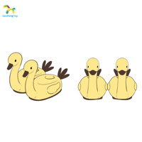 Grand canard jaune court voyage pantoufles de maison mignon salle de bain chambre à coucher avec pantoufles de canard en peluche personnalisées
