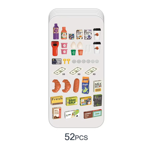 Juego de Juguetes de Supermercado de Lujo de 52 Piezas con Cesta de Compras, Juguetes de Tienda de Comida para Niños, Sin Reseñas Aún - Product Image 6