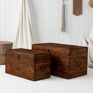 Caja de Almacenamiento de Madera Nueva, Cajas de Embalaje de Madera de Primera Calidad, Caja de Almacenamiento de Madera Maciza Ecológica, Forma Rectangular para Regalos y Manualidades - Product Image 2