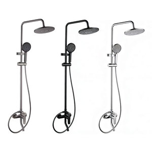 Top 1 <strong>Bath</strong> Rain <strong>Shower</strong> Faucet Brass Mixer <strong>Tap</strong> 3 Ways Bathroom Black Rainfall System <strong>Shower</strong> <strong>Head</strong> Set <strong>for</strong> Hotel Project Wholesale - Product Image 1