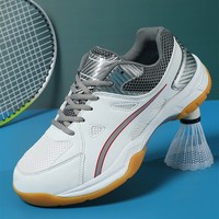 Nouvelles chaussures de sport en mesh respirant et antidérapant, légères, pour hommes et femmes, adaptées au badminton et au tennis de table