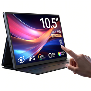 AHXJKA 10,5 inch 1920x1280 IPS touchscreen draagbare monitor lederen tas 60Hz Type C Plug & Play ingebouwde luidsprekers gaminglaptop - Product Image 1