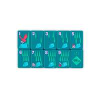 Tuiles de Mahjong en Acrylique de Style Américain Moderne de Luxe pour 4 Joueurs – Durables, Écologiques, Pliables, Portables et Peintes à la Main pour le Divertissement