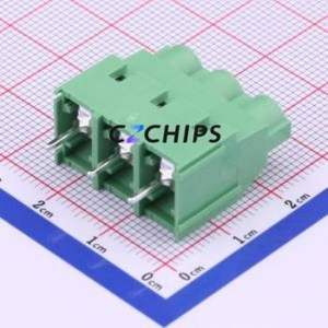 DG636-7.62-03P-14-00A(H) Screw Terminal Block Through hole Component (THT),P=7.62mm Connector 1x3P 7.62mm Green Through Hole - Product Image 2