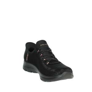 <span class=keywords><strong>Zapatillas</strong></span> Skechers Slip On <span class=keywords><strong>para</strong></span> <span class=keywords><strong>Caminar</strong></span>, Color Negro con Logotipo Dorado Rosa, <span class=keywords><strong>Zapatillas</strong></span> Cómodas <span class=keywords><strong>para</strong></span> <span class=keywords><strong>Mujer</strong></span> - Product Image 5